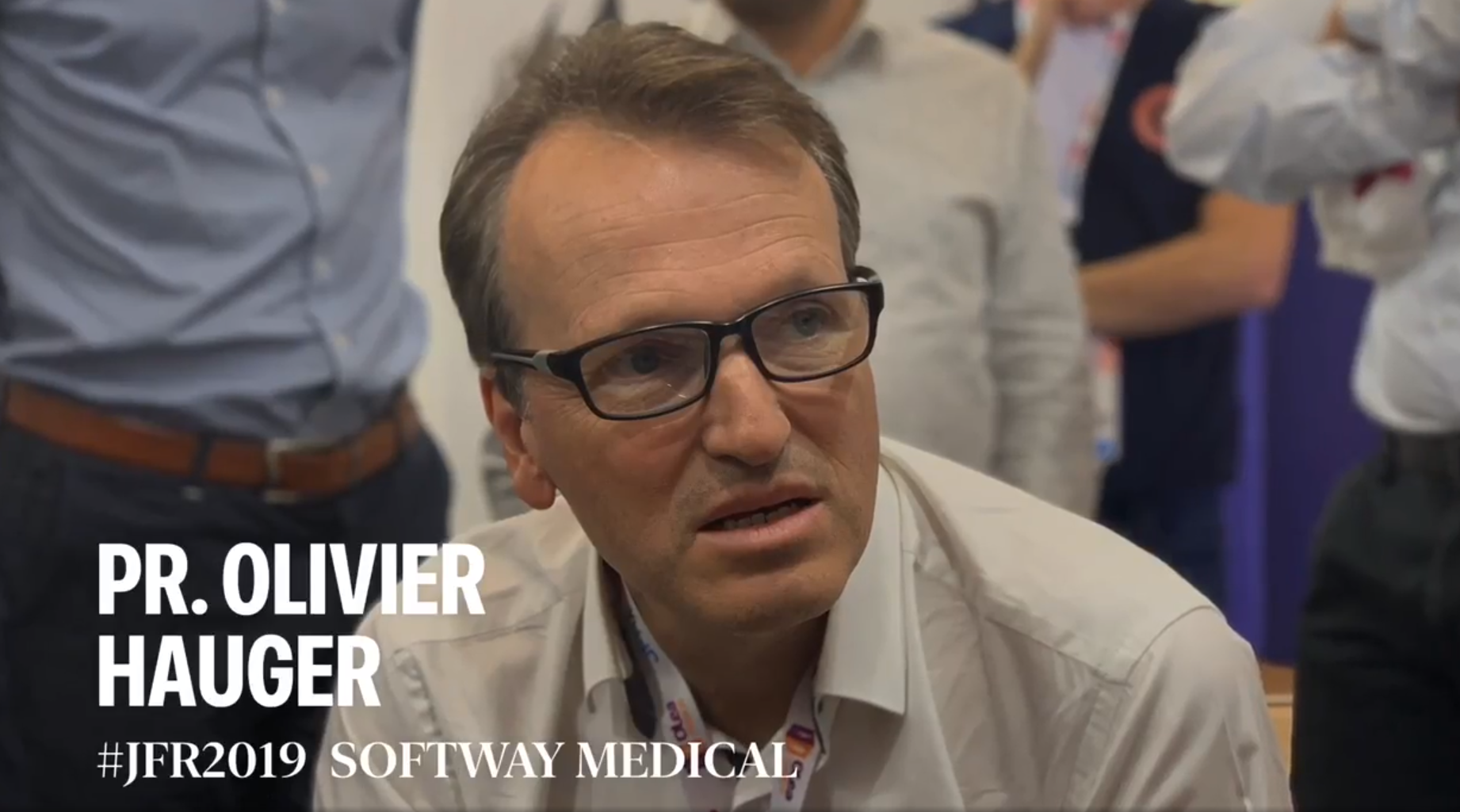 #JFR2019 | LE PROFESSEUR OLIVIER HAUGER SUR LE STAND DE SOFTWAY MEDICAL