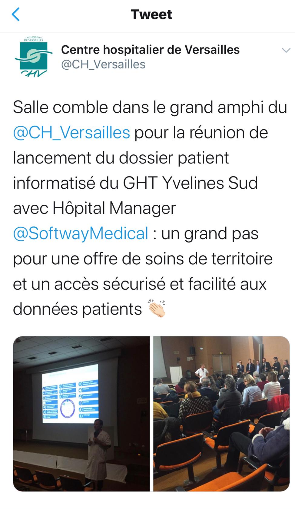 Merci au CENTRE HOSPITALIER DE VERSAILLES pour sa confiance !