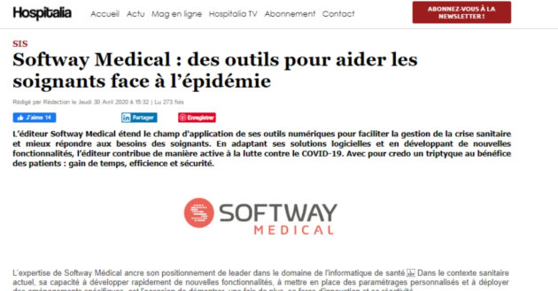 ON PARLE DE NOUS DANS HOSPITALIA MAGAZINE : Des outils pour aider les soignants face à l’épidémie