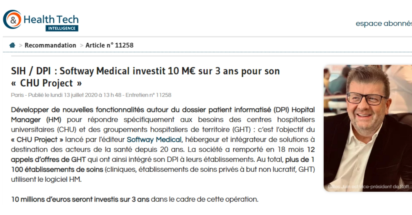 ON PARLE DE NOUS DANS HEALTH & TECH INTELLIGENCE