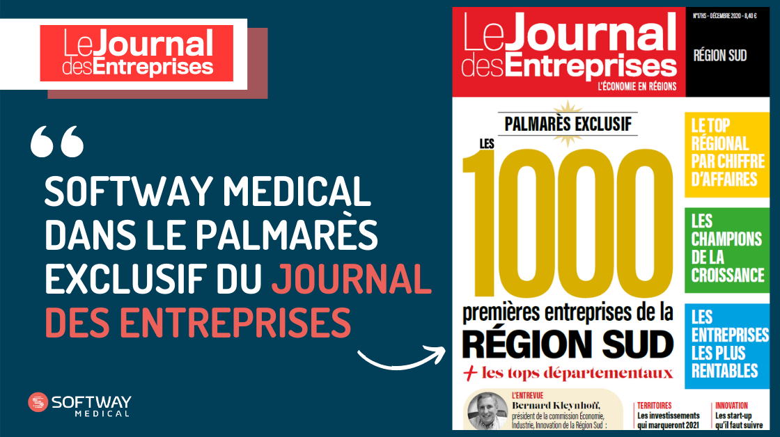 SOFTWAY MEDICAL dans le palmarès exclusif du Journal des Entreprises !