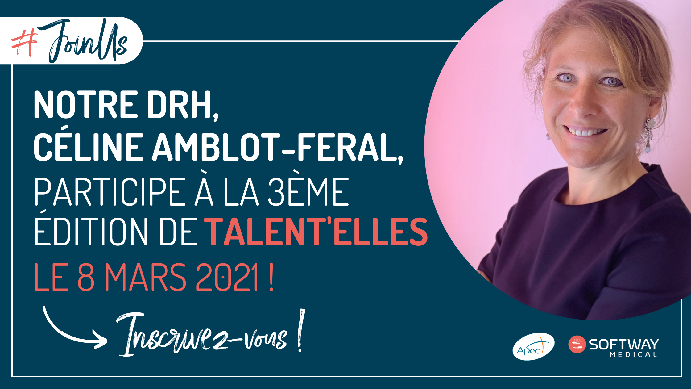 Céline Amblot Feral, DRH de Softway Medical, participe à la 3ème édition de Talent’elles !