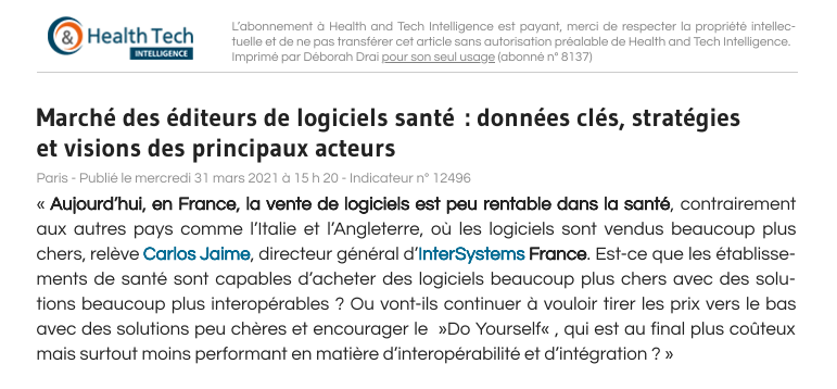 Marché des éditeurs de logiciels santé, Softway Medical donne sa vision et sa stratégie à travers une ITW de Health Tech !