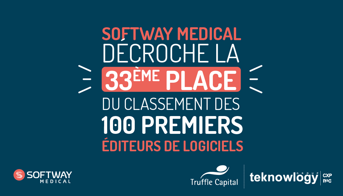 SOFTWAY MEDICAL décroche la 33ème place du classement des 100 premiers éditeurs de logiciels