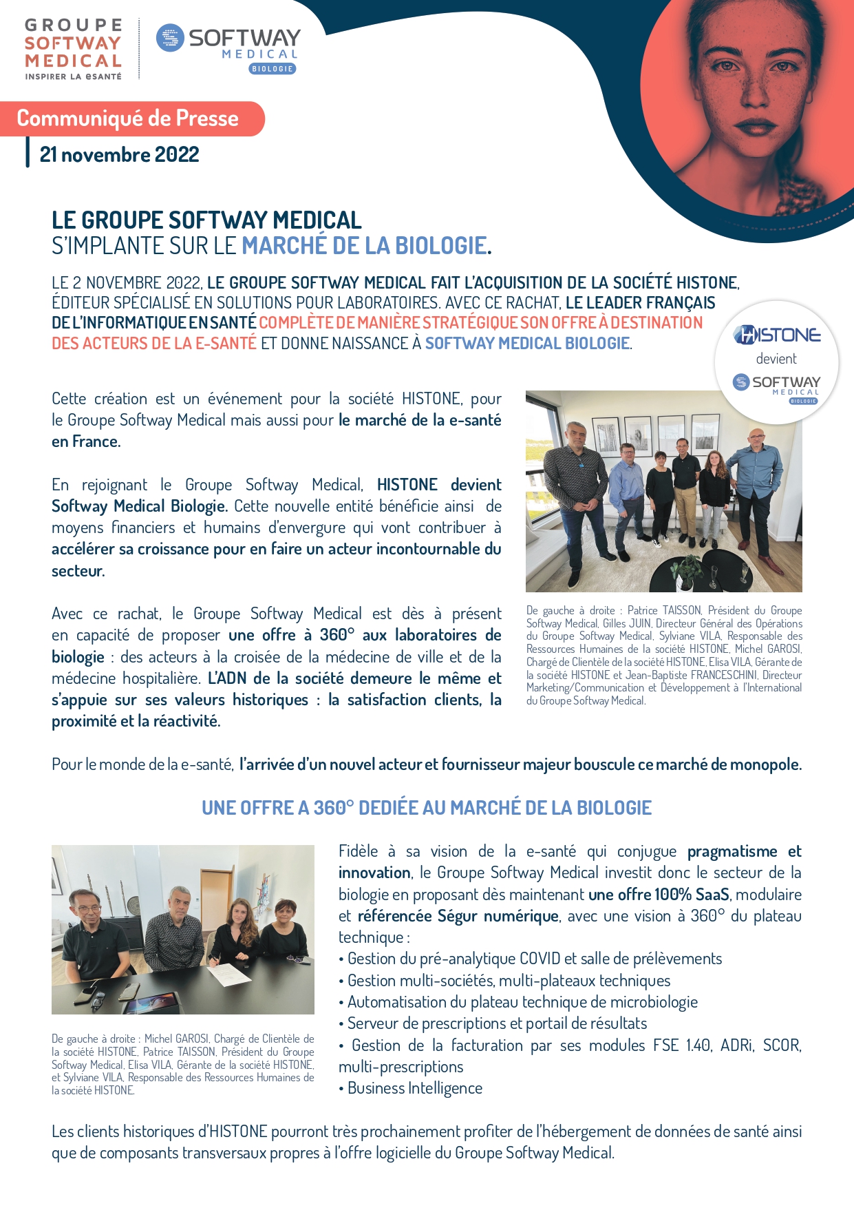 Le Groupe Softway Medical s’implante sur le marché de la biologie !